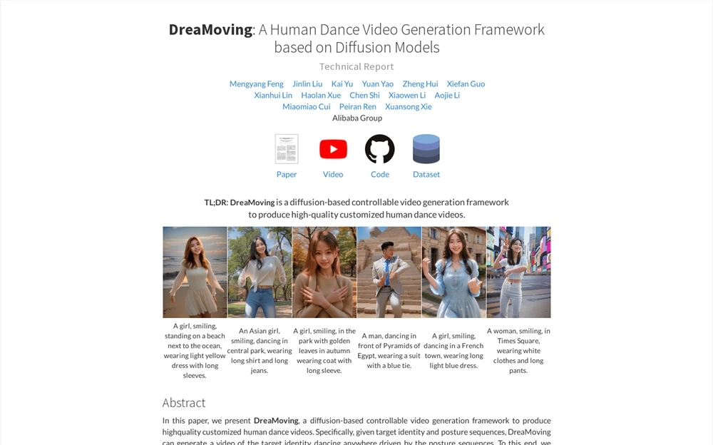 DreaMoving：定制人类舞蹈视频生成器