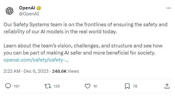 OpenAI揭秘安全系统团队：致力于确保AI模型的安全与稳健