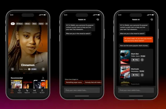 Tubi发布了一款名为Rabbit AI的基于ChatGPT的影视推荐聊天机器人