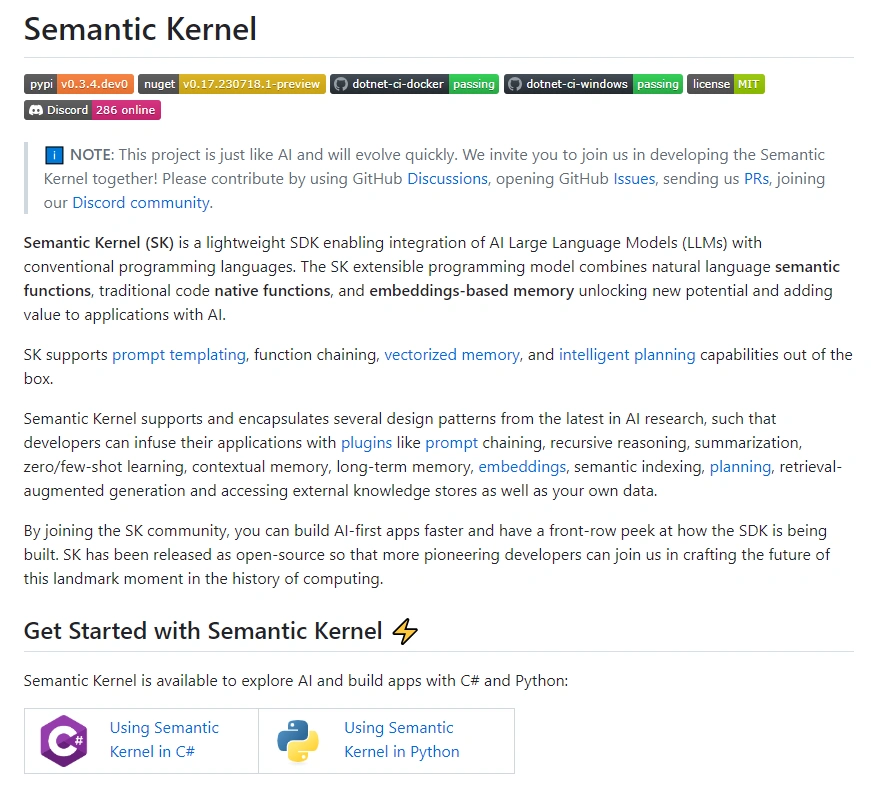 微软发布了Java版Semantic Kernel，为Java应用程序提供集成AI功能的能力